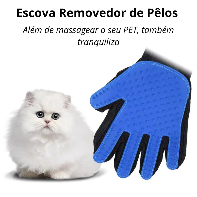 Luva Nano Magnética remove  Pelos De Cães e Gatos