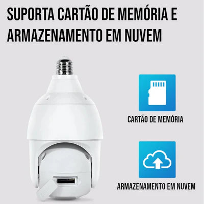 Câmera de farol inteligente HD 1080P 360° com rastreamento automático CLEAR NIGHT